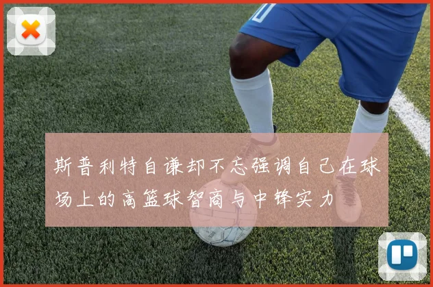 斯普利特自谦却不忘强调自己在球场上的高篮球智商与中锋实力
